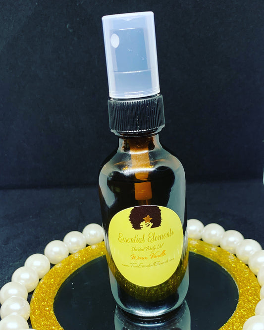 Warm Vanilla Scented Organic Body Oil.